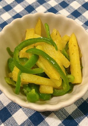 ピーマンとじゃがいものカレー炒め-レシピのメイン写真