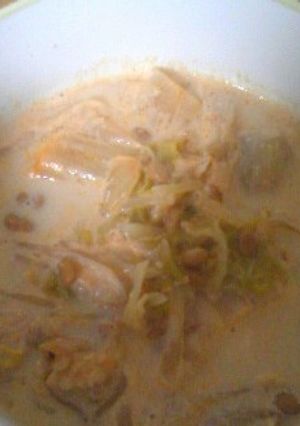 キムチ納豆ミルクスープ-レシピのメイン写真