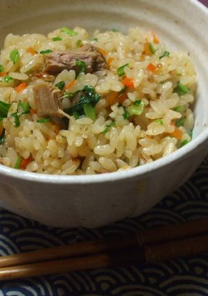 春菊嫌いでも食べられる「春菊ツナご飯」-レシピのメイン写真