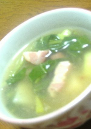 ♪　～ベーコンと青菜のスープ～　♪青梗菜-レシピのメイン写真
