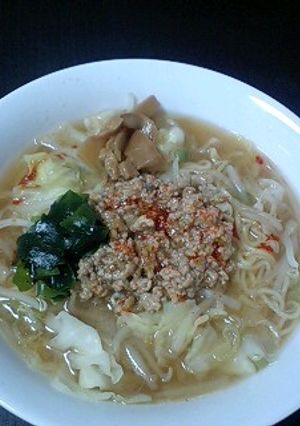 坦々風!?スタミナ味噌野菜ラーメン♪-レシピのメイン写真