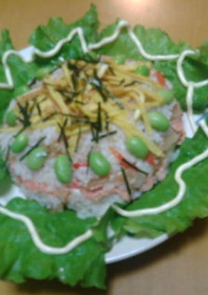 すし太郎で秋鮭サラダ-レシピのメイン写真