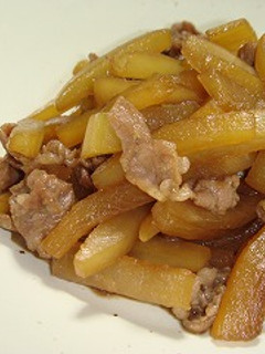 ヤーコンと豚肉の甘辛炒め煮-レシピのメイン写真