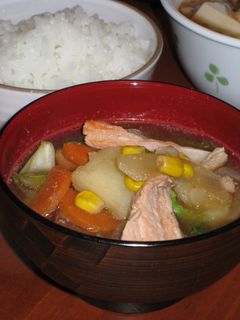 石狩鍋風のお味噌汁-レシピのメイン写真