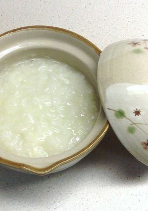 熱がある時は日本の白粥と白卵粥-レシピのメイン写真