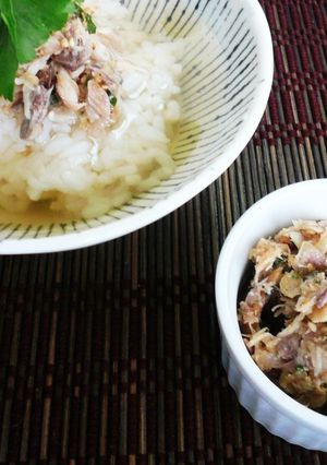 ご飯のお供に♪鯵の干物でなめろう風-レシピのメイン写真
