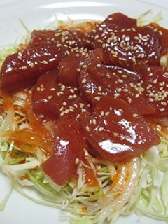 簡単甘辛*刺身サラダ-レシピのメイン写真