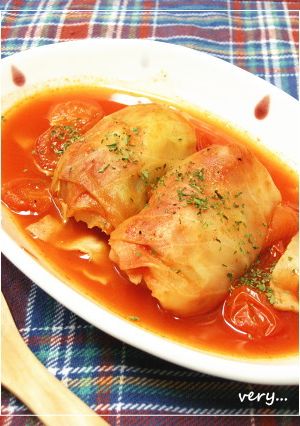 トマトスープで煮込んだロールキャベツ♡-レシピのメイン写真