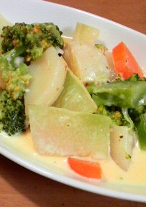 レンジ温野菜のアンチョビクリーム煮-レシピのメイン写真