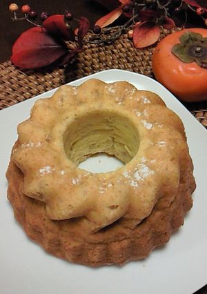 ふんわり♪柿のチーズクリームケーキ-レシピのメイン写真