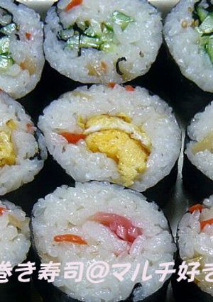 行楽弁当にピッタリ♪３色巻き寿司♪-レシピのメイン写真