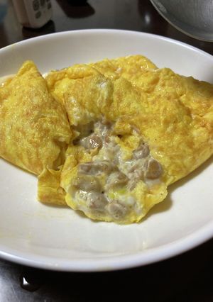 納豆のオムレツ-レシピのメイン写真