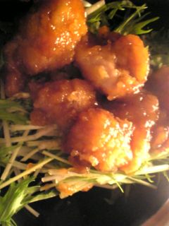 鶏唐揚げと水菜と大根おろしのポン酢和え-レシピのメイン写真