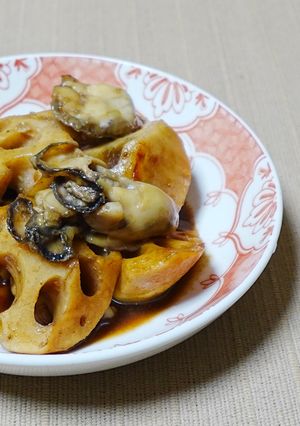 岩国蓮根と広島牡蠣の甘辛炒め♪-レシピのメイン写真