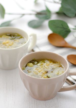 ポッカポカ白菜と生姜の簡単スープ-レシピのメイン写真