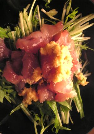 マグロと水菜のナンプラー生姜和え-レシピのメイン写真