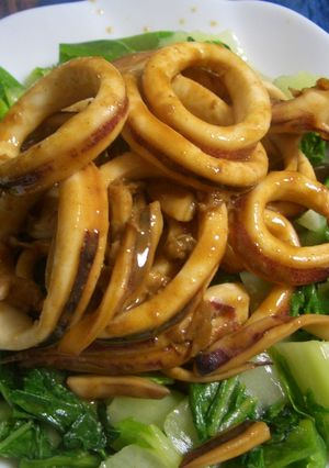 カレー風味☆イカのイカワタ炒め-レシピのメイン写真