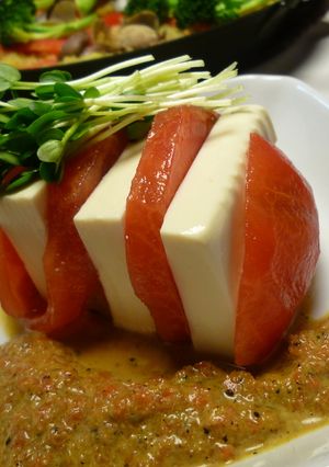 *トマトと豆腐のカプレーゼ風*-レシピのメイン写真