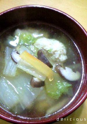 白菜たっぷり鶏団子スープ☆-レシピのメイン写真
