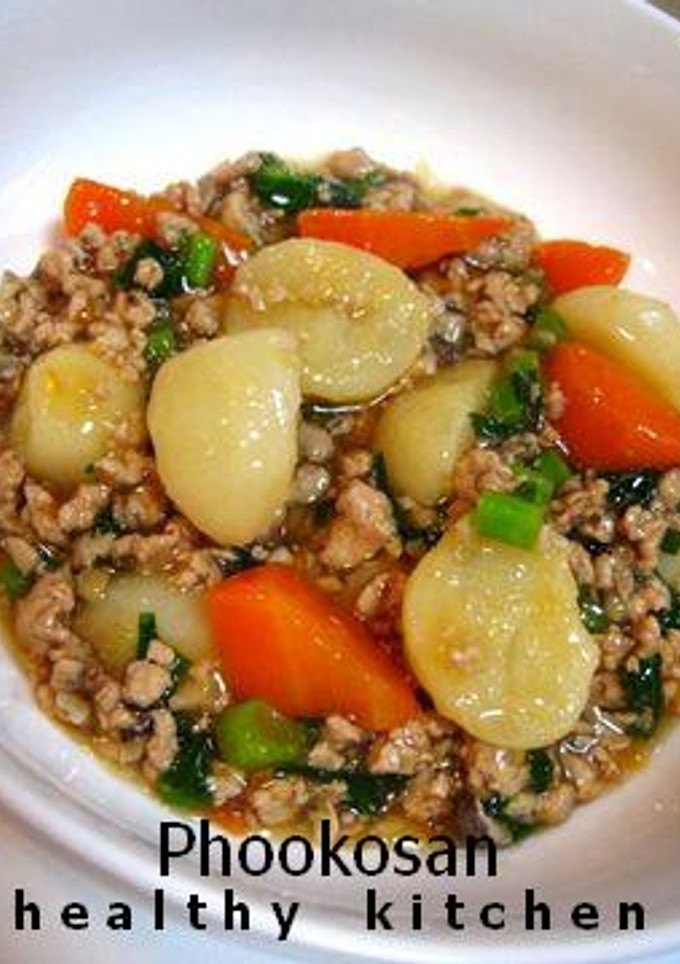 椎茸入り♪カブとひき肉のとろとろあん-レシピのメイン写真
