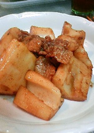 レンコンと豚肉の梅風味黒酢炒め-レシピのメイン写真