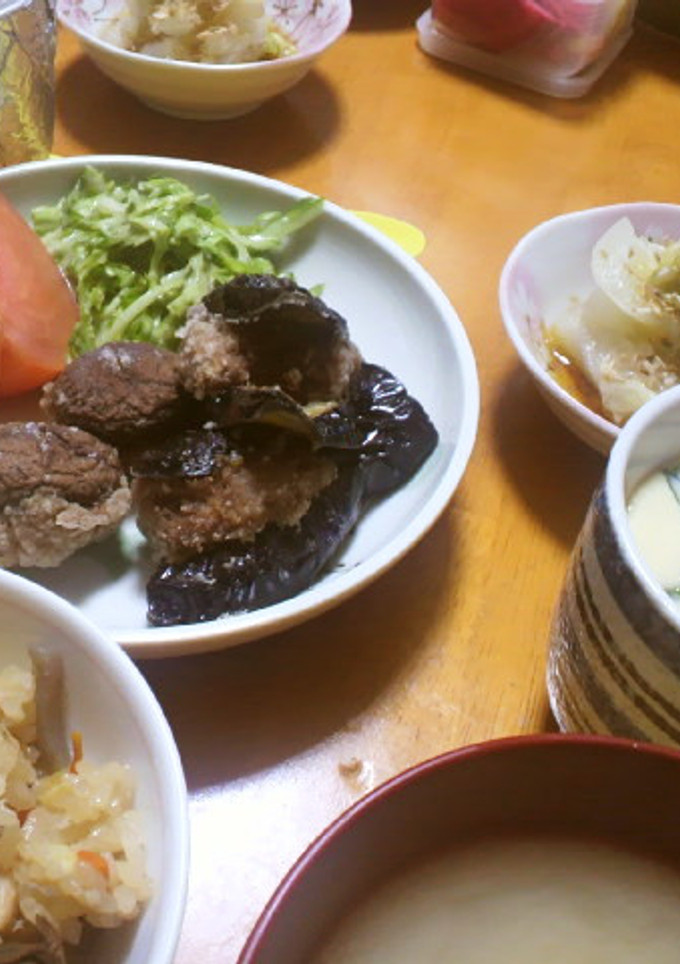 茄子の肉はさみ揚げ～-レシピのメイン写真