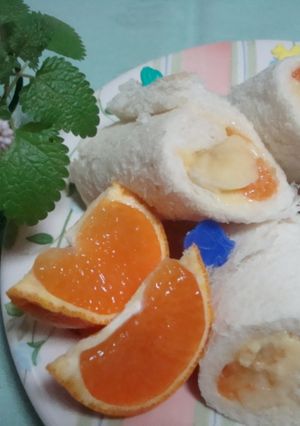 食パンdeバナナロールケーキ風♪-レシピのメイン写真
