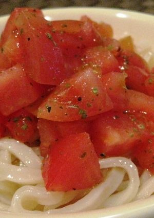 イタリアーンな◎冷製トマトうどん-レシピのメイン写真