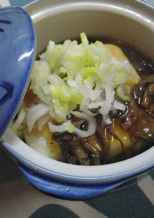 ♡キノコあんかけの揚げ出し豆腐♡　-レシピのメイン写真