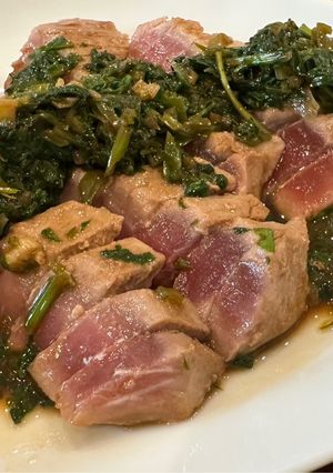 マグロのパクチー掛けステーキ-レシピのメイン写真