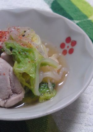 白菜と鶏肉のなんちゃってヘルシー鍋-レシピのメイン写真