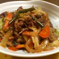 簡単♪味付牛肉とにんにくの芽の野菜炒め☆-レシピのメイン写真