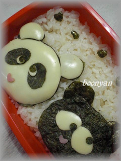 キャラ弁?パンダとダンパ♡ =^^=-レシピのメイン写真