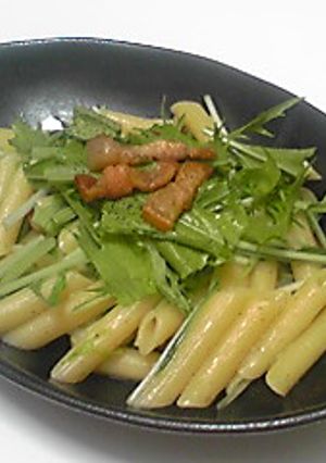 水菜と塩豚のさっぱりペンネ-レシピのメイン写真