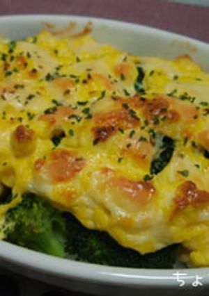 ブロッコリーと卵のオーブン焼き-レシピのメイン写真