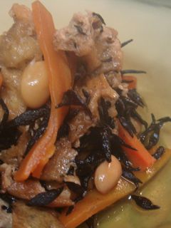 「料理のための清酒」で大豆とひじきの煮物-レシピのメイン写真
