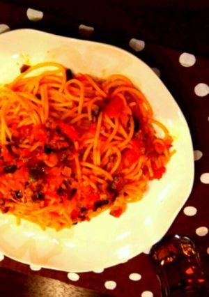 缶詰で楽チン！アンチョビオリーブのパスタ-レシピのメイン写真