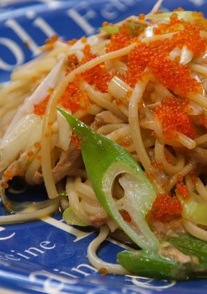 香り醤油の長ネギたっぷり彩りパスタ！-レシピのメイン写真