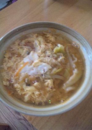 簡単だ〜キムチうどん-レシピのメイン写真