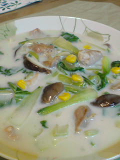 鶏肉とチンゲン菜のクリーム煮-レシピのメイン写真