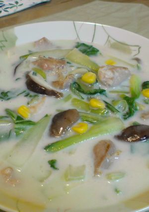 鶏肉とチンゲン菜のクリーム煮-レシピのメイン写真