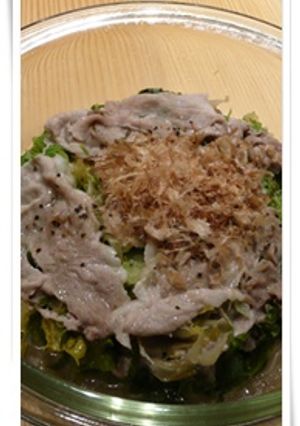 レンジで簡単☆豚肉とレタスのミルフィーユ-レシピのメイン写真