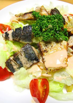 香ばしい♪焼き鯖のサラダ-レシピのメイン写真