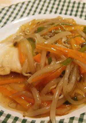 電子レンジで簡単♪白身魚の野菜あんかけ-レシピのメイン写真