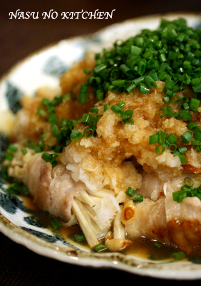 【おろし豚肉エノキ巻き☆】-レシピのメイン写真