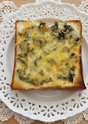 簡単おいしい！高菜マヨネーズチーズトースト！-レシピのメイン写真