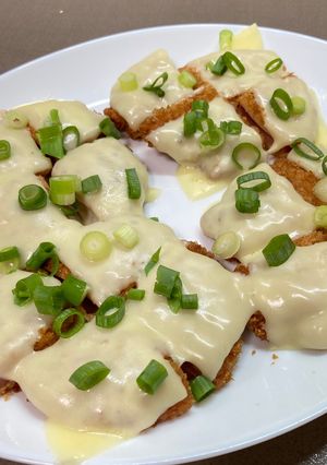 ハムカツ、チーズのせ-レシピのメイン写真