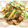 サツマイモと豚肉の甘辛炒め
