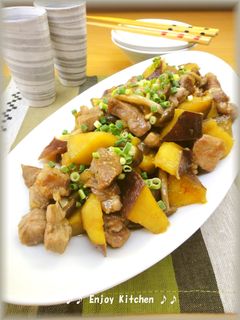 さつまいもと豚肉の甘辛煮-レシピのメイン写真
