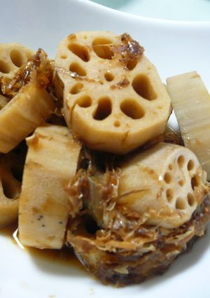 れんこんの地がつお煮-レシピのメイン写真